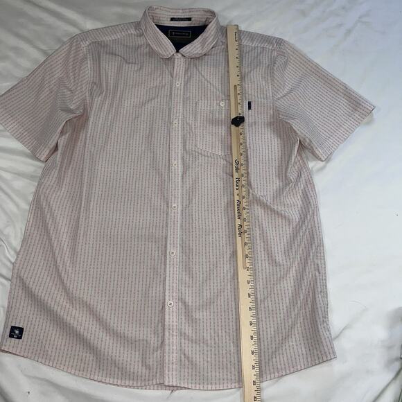 William Murray Shirt Mens Size XL Pink White Beer Beersucker Golf Button Down SS - Picture 7 of 15